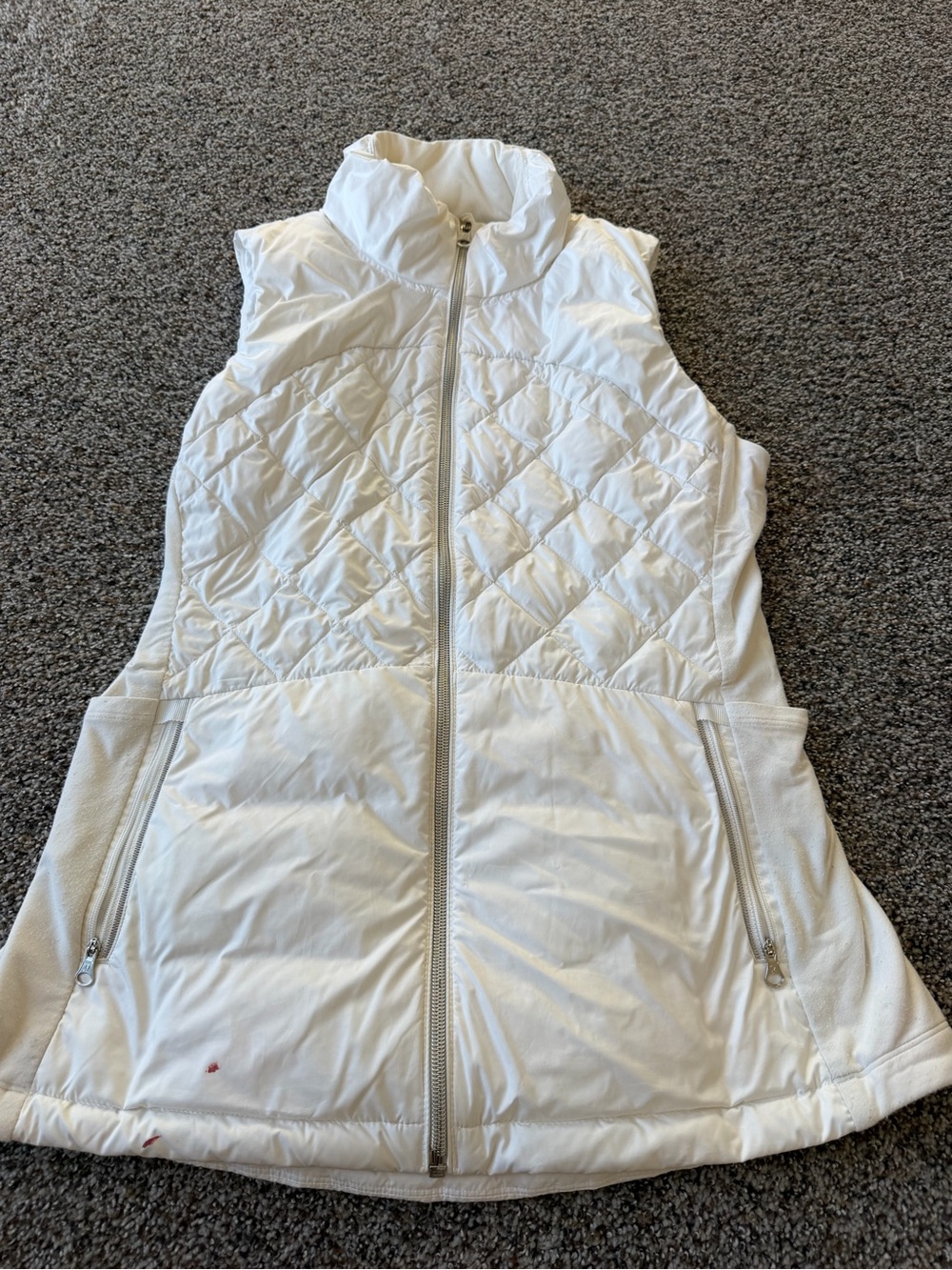 Lululemon Down For A Run Vest Size 8 White Quilted Puffer W4ICHS 2015